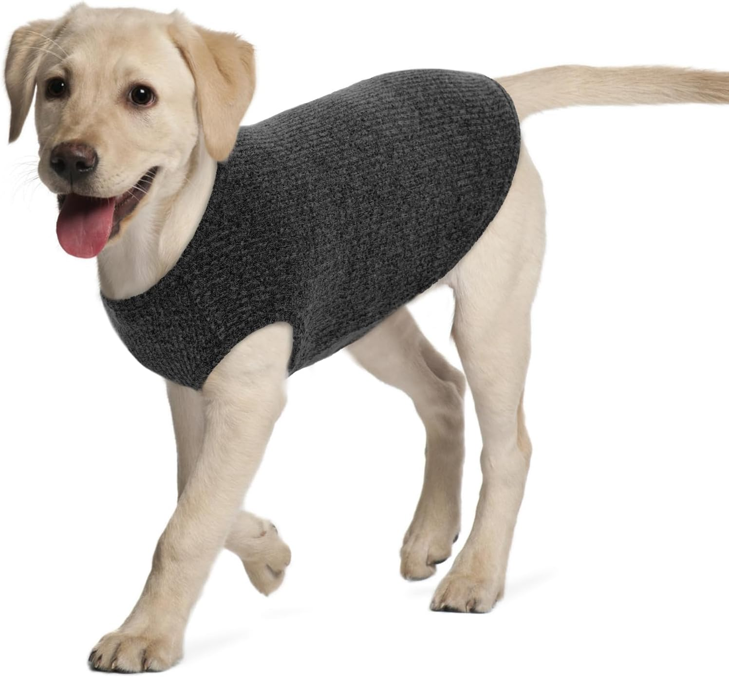 Hjumarayan Dog Jumpers Large Size - Knitted Dog Jumpers Lightweight Dog Jumper Large Dog Sweater, Striped Dog T Shirt Stretchy Dog Jumper Lightweight Vest for Medium Large Dogs (Black XXL) image number 2