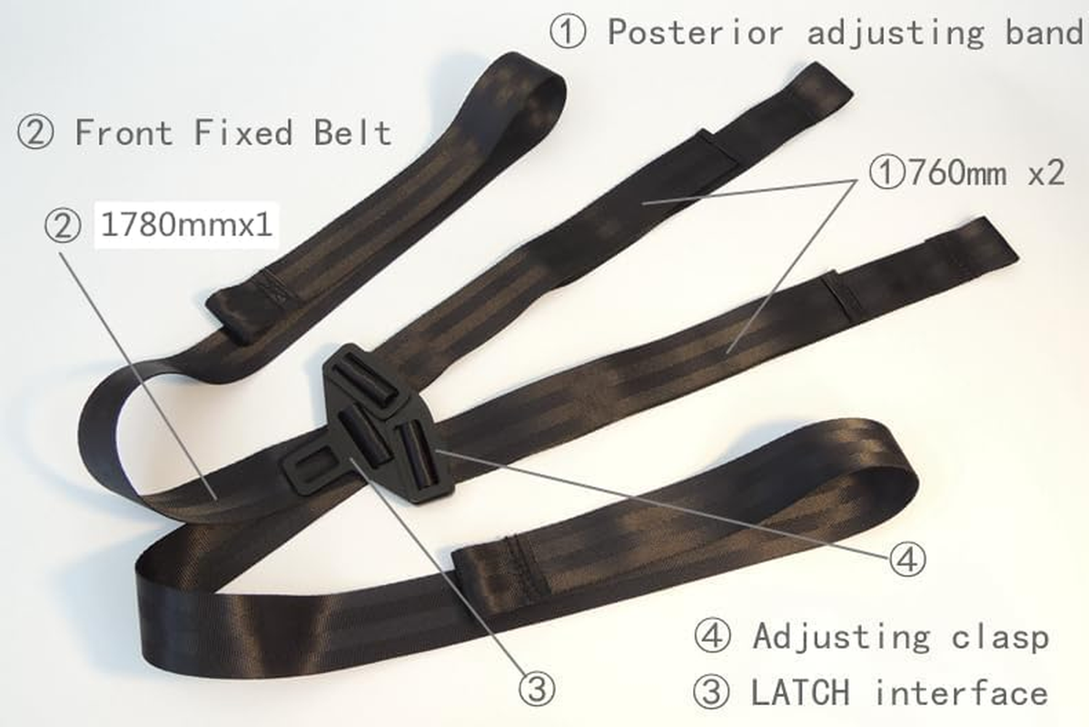 Universal Child Seat Restraint Anchor Mounting Kit for ISOFIX Belt Connector Latch Interface Bracket image number 2