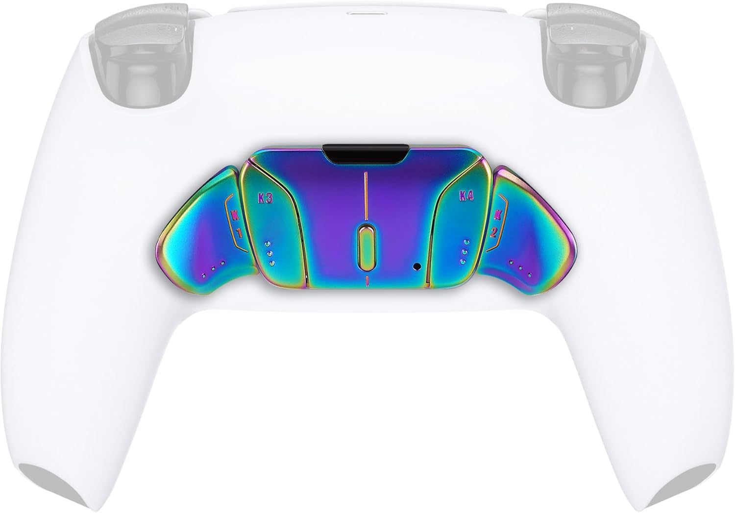 Turn Rise & RISE4 to RISE4 RMB Kit &ndash; Silver Real Metal Buttons (RMB) Version K1 K2 K3 K4 Back Buttons Housing & Remap PCB Board for PS5 Controller Extremerate Rise & RISE4 Remap Kit