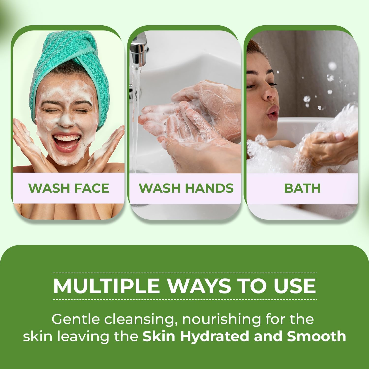 Passion Indulge Natural Handmade Peppermint Soap | Herbal Bathing Soap for Healthy Skin | Natural Bath Bar with Pure Essential Oils | Cools & Refreshes | All Skin Types | Each 100G - Pack of 3 image number 6