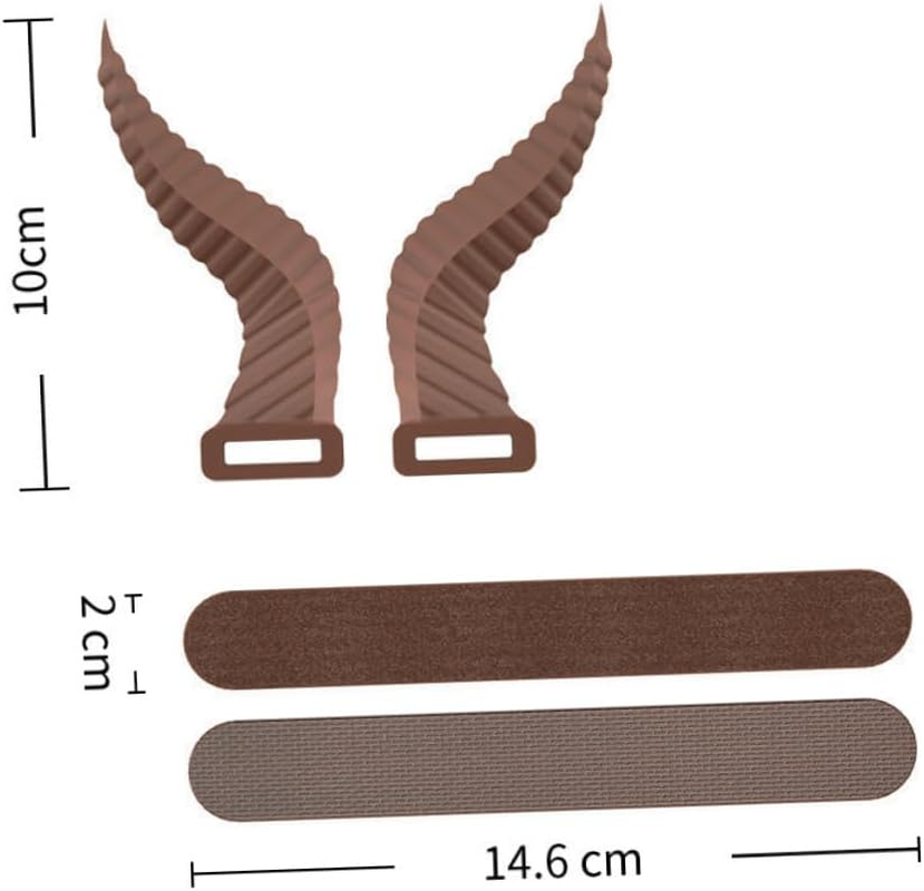 OKUMEYR Devil Horn Headset Ornaments Silicone Attachment for Headphones Adjustable Gaming Headset Decorations Easy to Install and Remove Brown image number 3