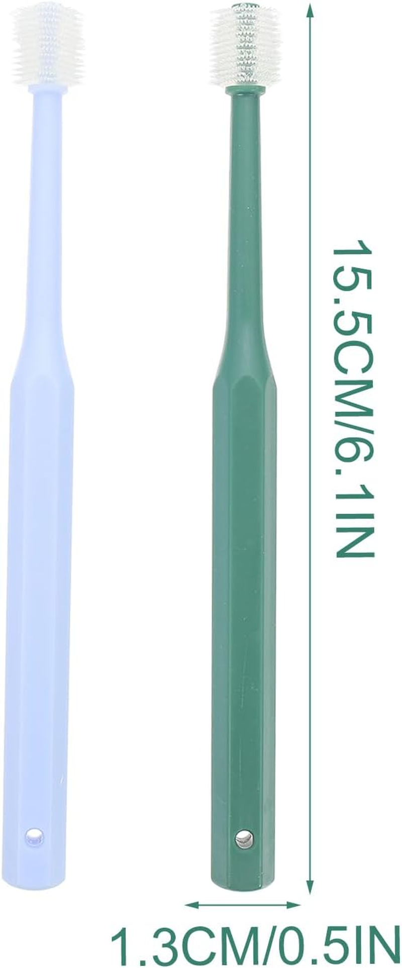 2Pcs Pet Toothbrush Dog Cat Toothpaste Pet Mouth Toothbrush Cat Finger Toothbrush Pet Teeth Plaque Remover Finger Cover Protector Puppy Cosmetic Kit Work Abs image number 1