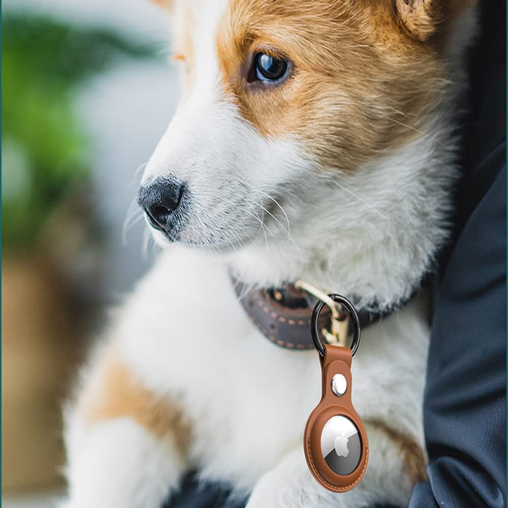 E-TING 4 Pcs Multicolor Anti-Scratch Case for Airtag,Holder with Keychain Hanging on Dog Collar Backpacks Wallet, Safety Anti-Lost Airtag Case Cover with Key Ring image number 1