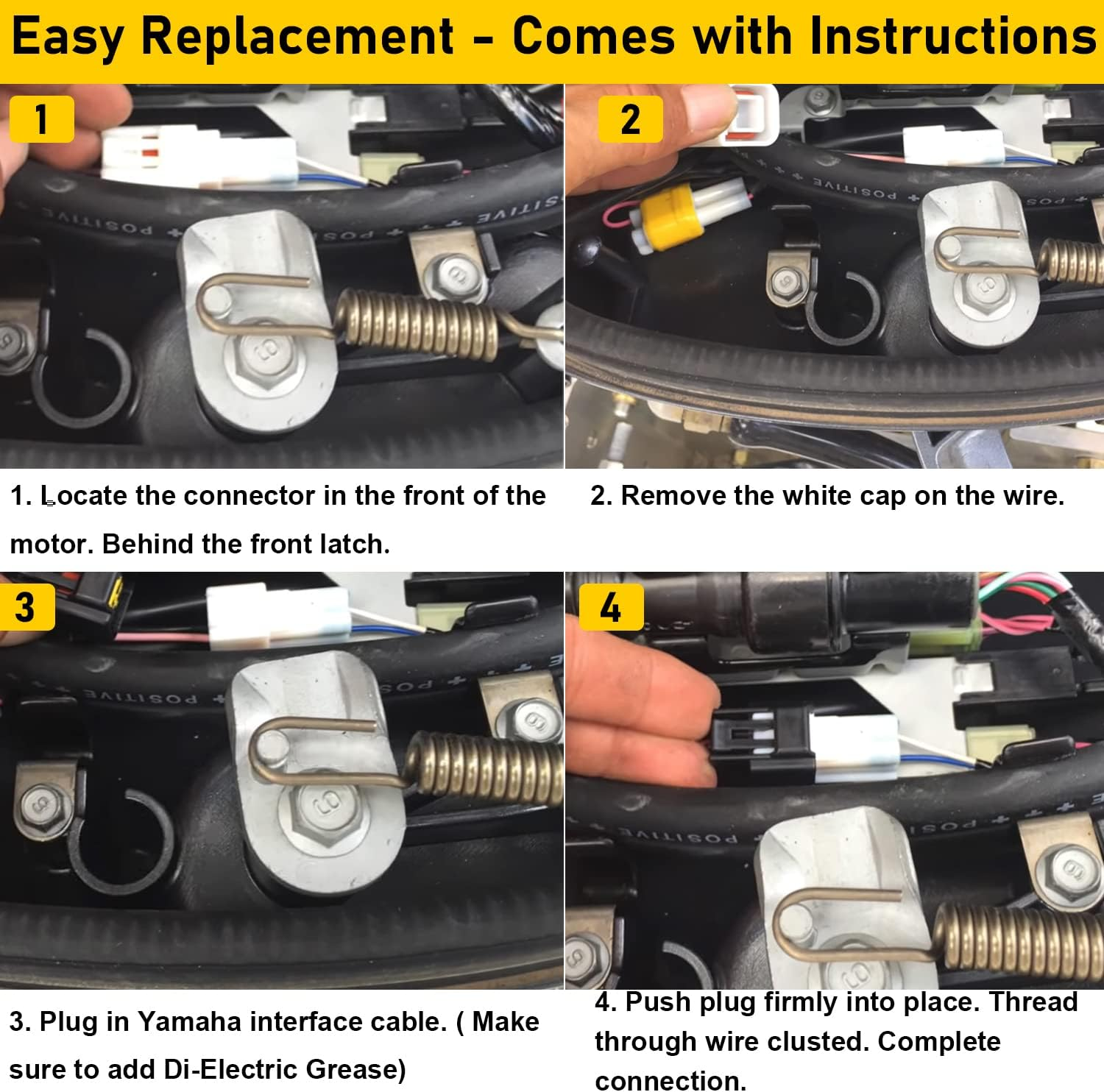 For Yamaha Engine Interface Cable NMEA2000 Connection with T Connector for Yamaha 2006 & Newer, Replace # 000-0120-37, 3004.6865-4.5 M (15 Ft) image number 2