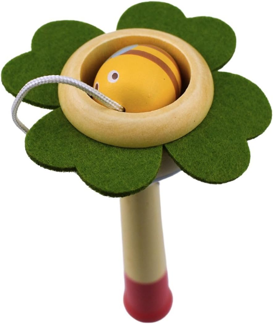 Kaper Kidz - Wooden BEE Catch the Ball Game | X 3 Assorted Colours