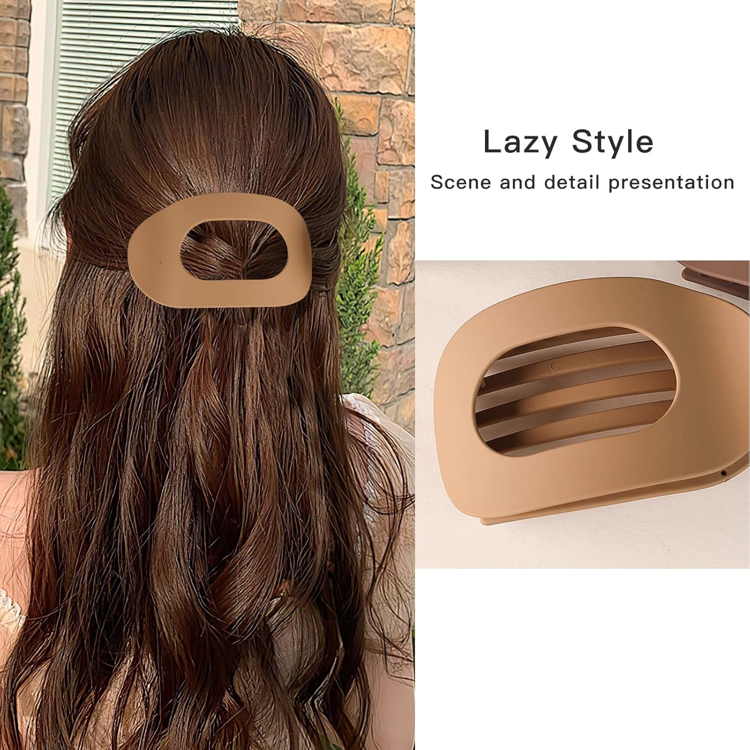 Yamobi Pack of 4 Large Hair Clips, Non-Slip Hair Clips, Women, Stylish Hair Clip for Thick Hair, Ideal for Everyday and Special Occasions (10 Cm X 6 Cm, Black)