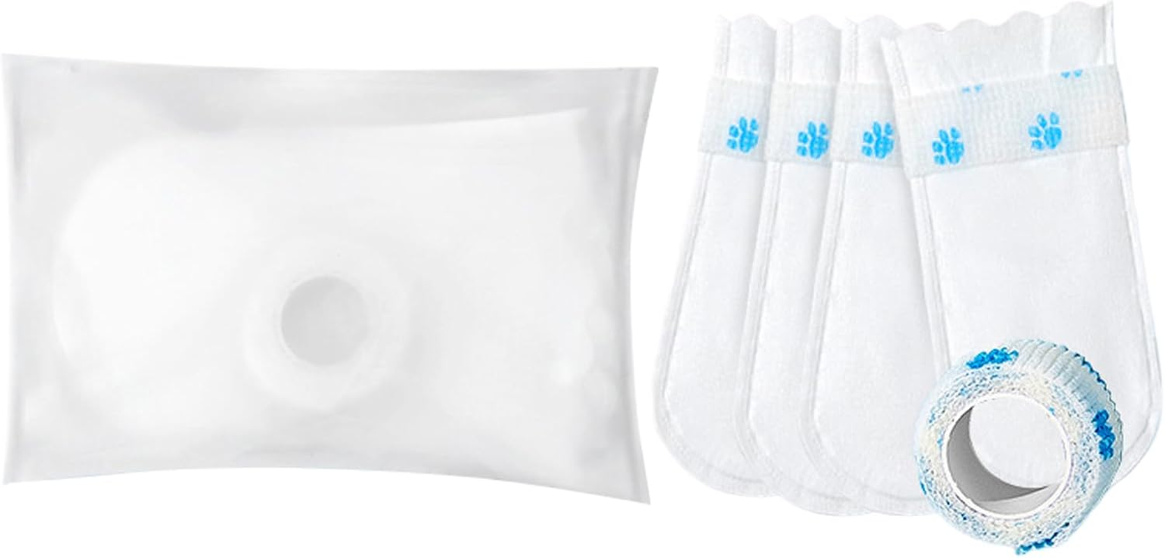 Dog Paw Protector,Elastic Puppy Foot Cover - Breathable Scratch-Proof Dog Paw Protector Booties for Running Outdoors Walking Hiking image number 5