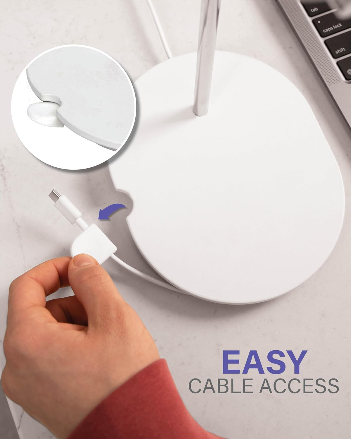 Sanus Headphone Stand Designed for the Sonos Ace Headphones - White - Whie image number 6