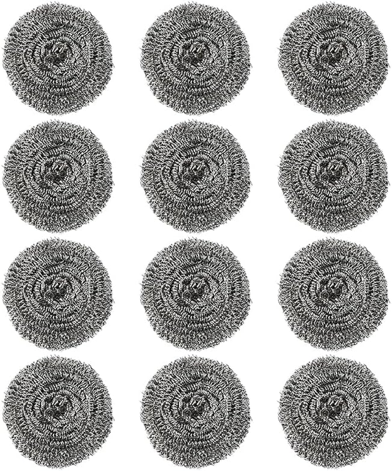 Aoozleny 12Pcs Stainless Steel Cleaning Ball for Cleaning Dishes, Pans, Pots, Ovens, Grills, Sinks - Stainless Steel Wire Ball Kitchen