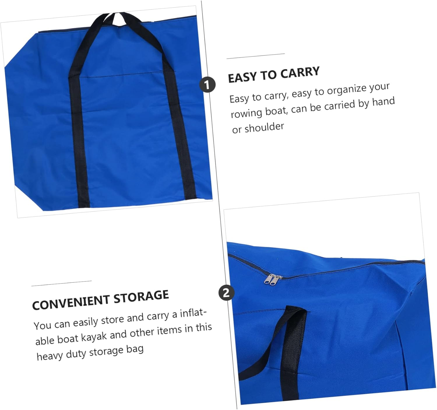 TOVINANNA Camping Storage Container Oxford Cloth Heavy Duty Zippered Bag for Tent Accessories Inflatable Boat and Kayak Easy Carrying Case for Outdoor Camping and Travel image number 4