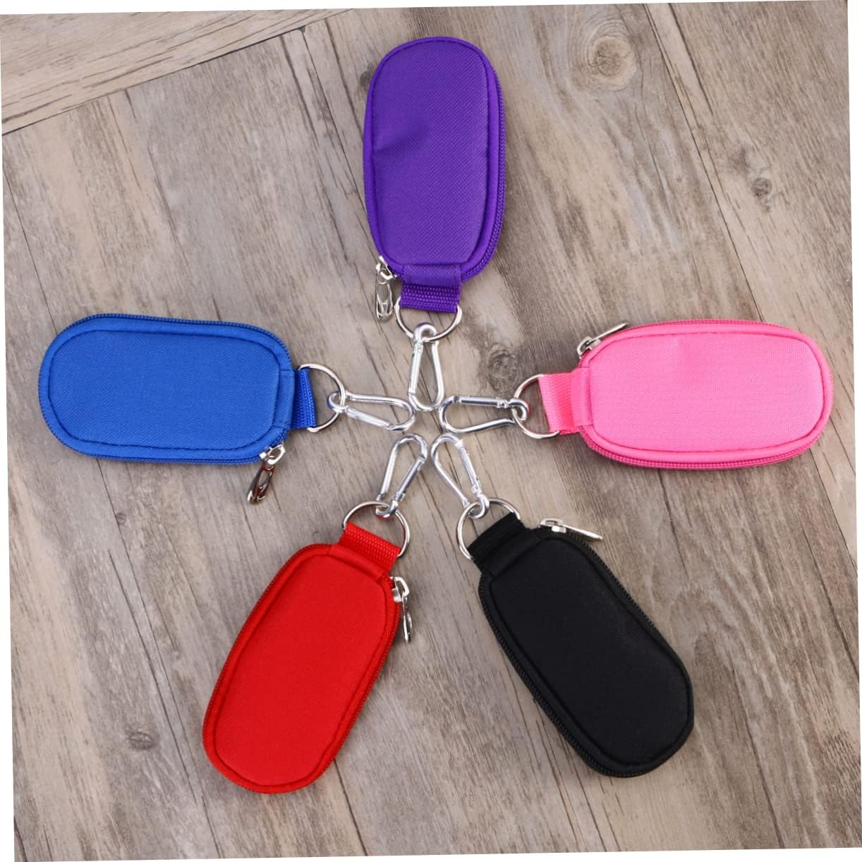 TOVINANNA Portable Key Case for Essential Oils 10-Slot 2Ml Bottle Holder Travel Oil Cases Handle Purple Compact Storage Bag - Pink image number 4