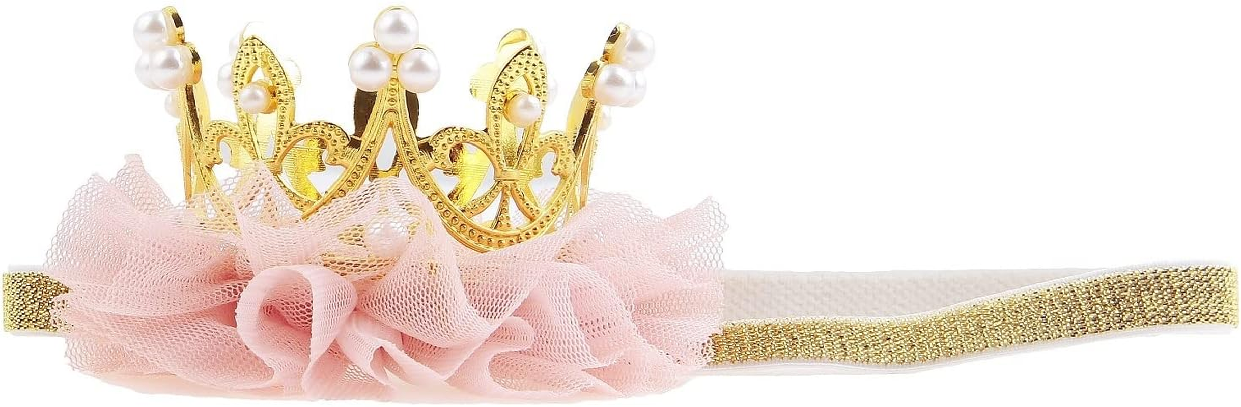 Nishine Princess Toddler Girls Crown Tiaras Baby Elastic Birthday Party Crown Headband Photo Props Gift