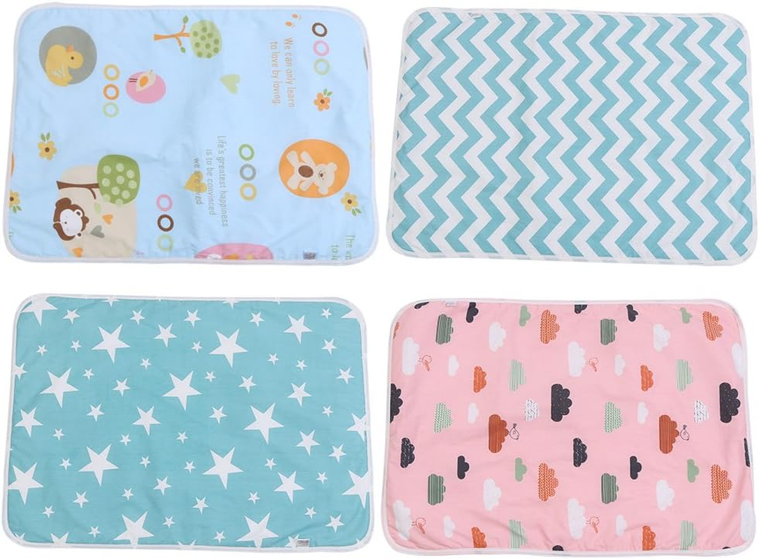 Ultra-Soft Large Washable Baby Changing Pad Mats Baby Cotton Urine Mat Diaper Nappy Bedding Changing Cover Pad Disposable Sanitary Baby Infant Toddler Diaper Liners Covers(Dream Stars) image number 6