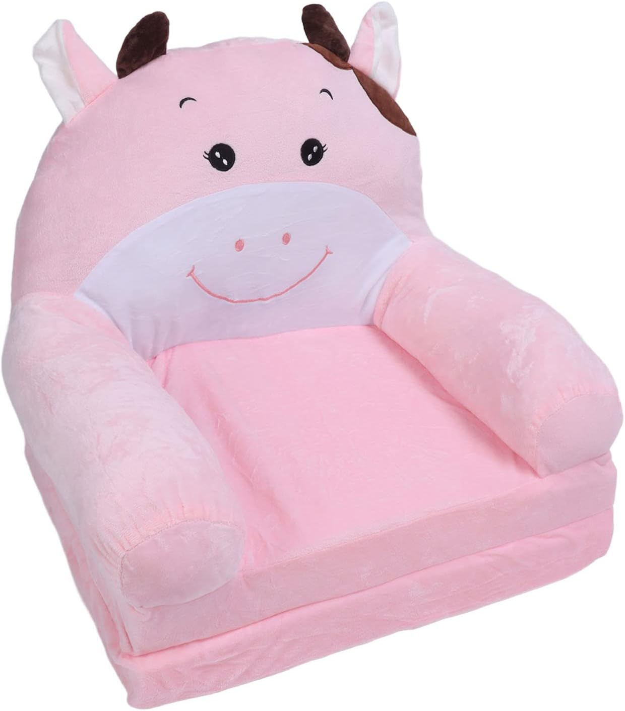 Plush Soft Toddler Chairs, Kids Couch Fold Out, Toddler Sofa Foldable Chair Lounger, Children Sofa Flip Open Sofa Bed for Living Room, Mini Couch Baby Sofa Bed Chair for Toddlers image number 3