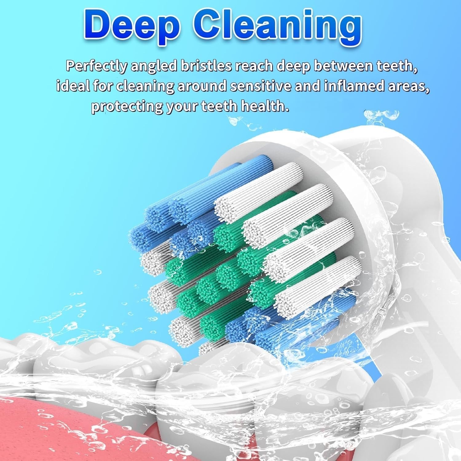 Replacement Toothbrush Heads Compatible with Oral-B Braun,16 Pack Professional Electric Brush Heads for Oral B Replacement Heads Refill Pro 500/1000/1500/3000/3757/5000/7000/7500/8000 image number 2