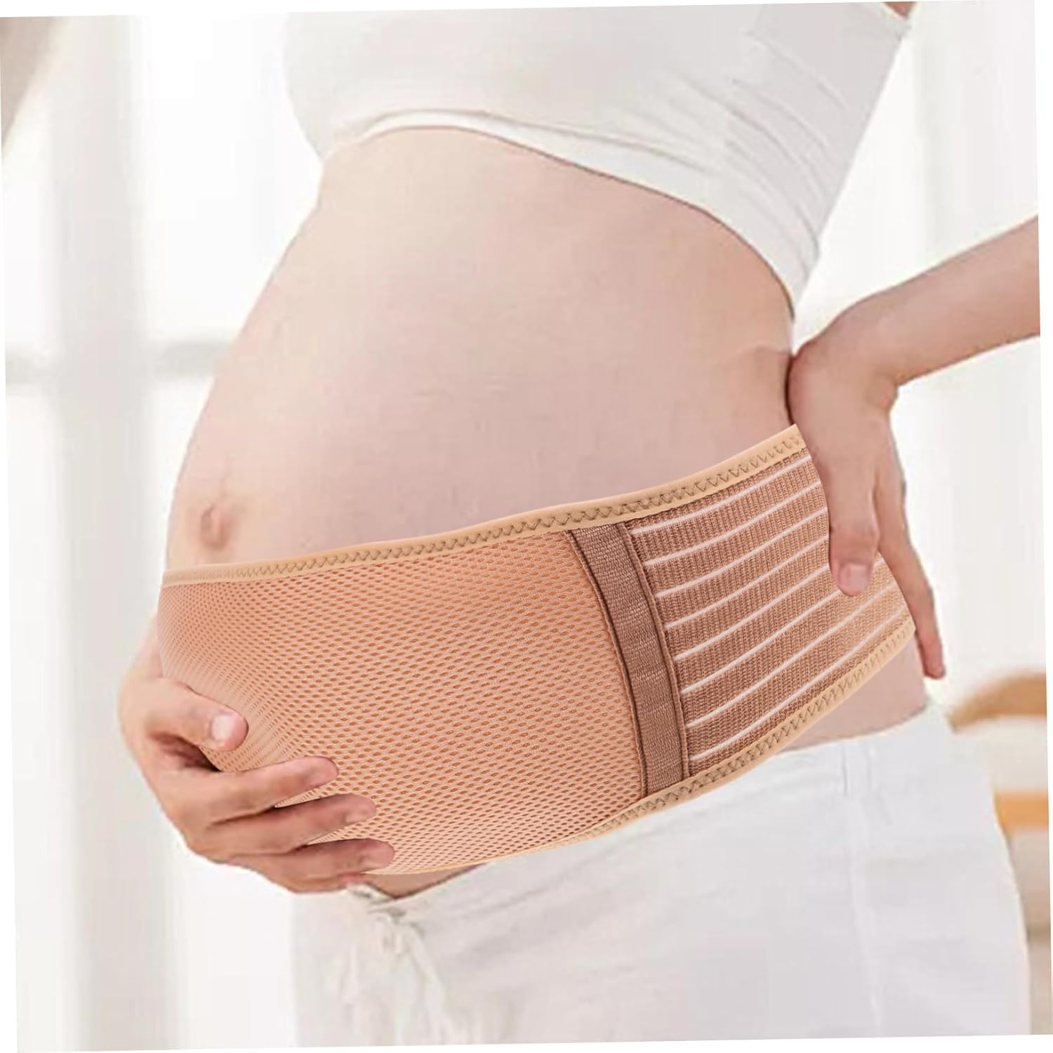 Healeved Pregnancy Abdominal Binder Maternity Belly Shaper Full Adjustable Safe Breathable Polyester Early Pregnancy Support image number 2