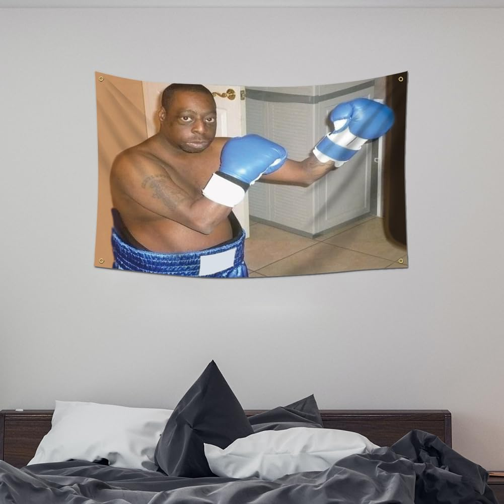 Boxing Green Lester Flag 3X5 Feet Funny Tapestry for College Dorm, Man Cave, Frat Wall, Outdoor Decor with 4 Brass Grommets - Room Decor, Gift image number 1