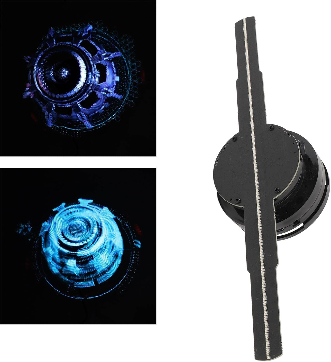 3D Hologram Fan with 16GB Memory Card, 1024X1024P 2 Blades LED 3D Hologram Fan Display Projector with 256 LED Beads Wifi APP Control for Windows,For Android,For Ios for Business image number 6