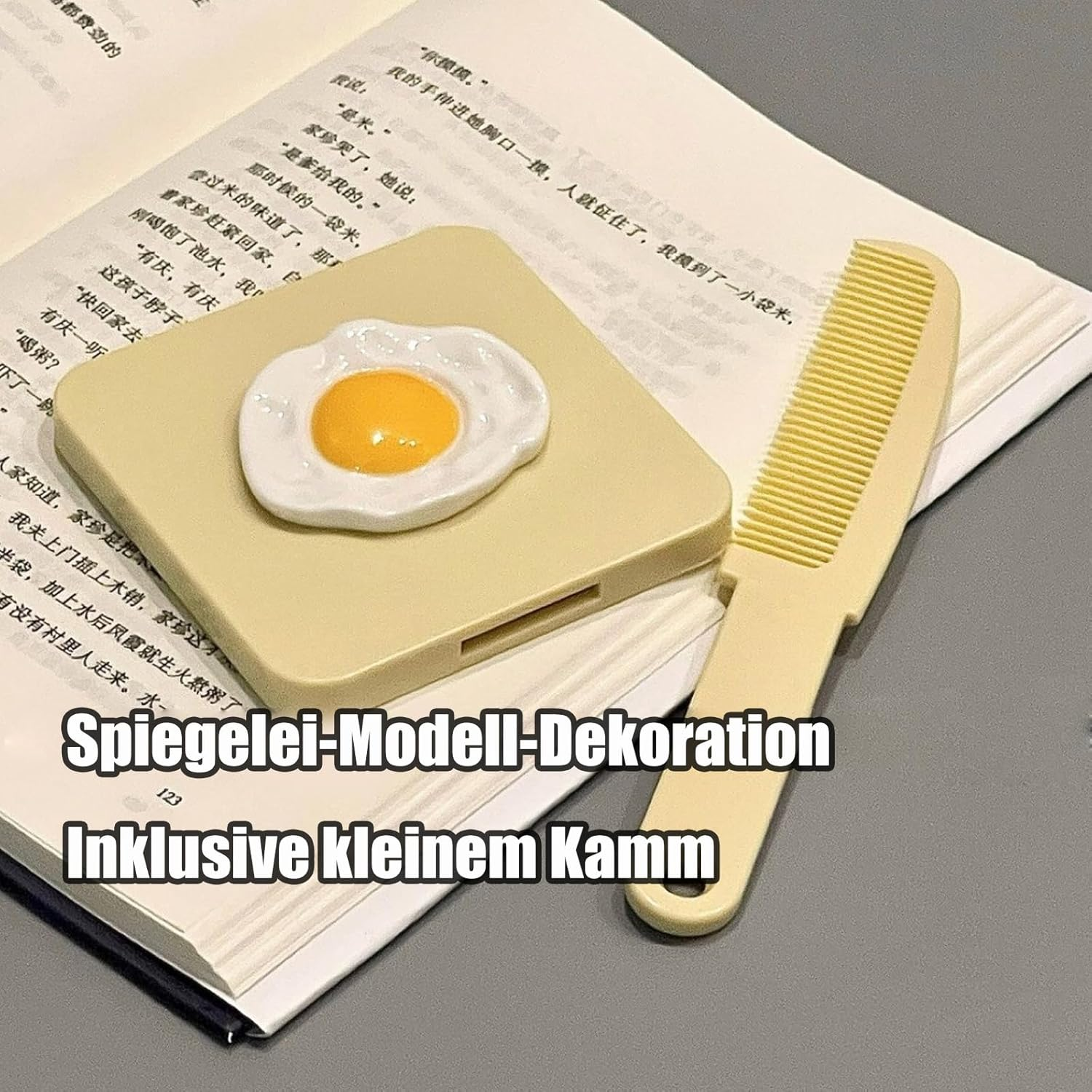 Pack of 2 Hand Mirrors with Handle & Comb, 2-In-1 Comb Mirror, Portable Makeup Mirror, Multifunctional Cute Bear Ear Mirror, Small Cosmetic Mirror, Travel Compact Mirror (Colour Mix-1) image number 2