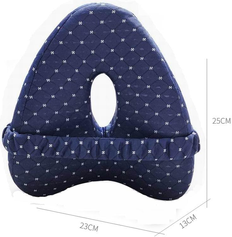 Knee Pillow Leg | Memory Foam Wedge Pillow | Leg Pillows for Sleeping,Leg Pain, Knees Pain, Joints Pain & Pregnancy Bed Leg Cushion for Side Sleepers (Blue) image number 4
