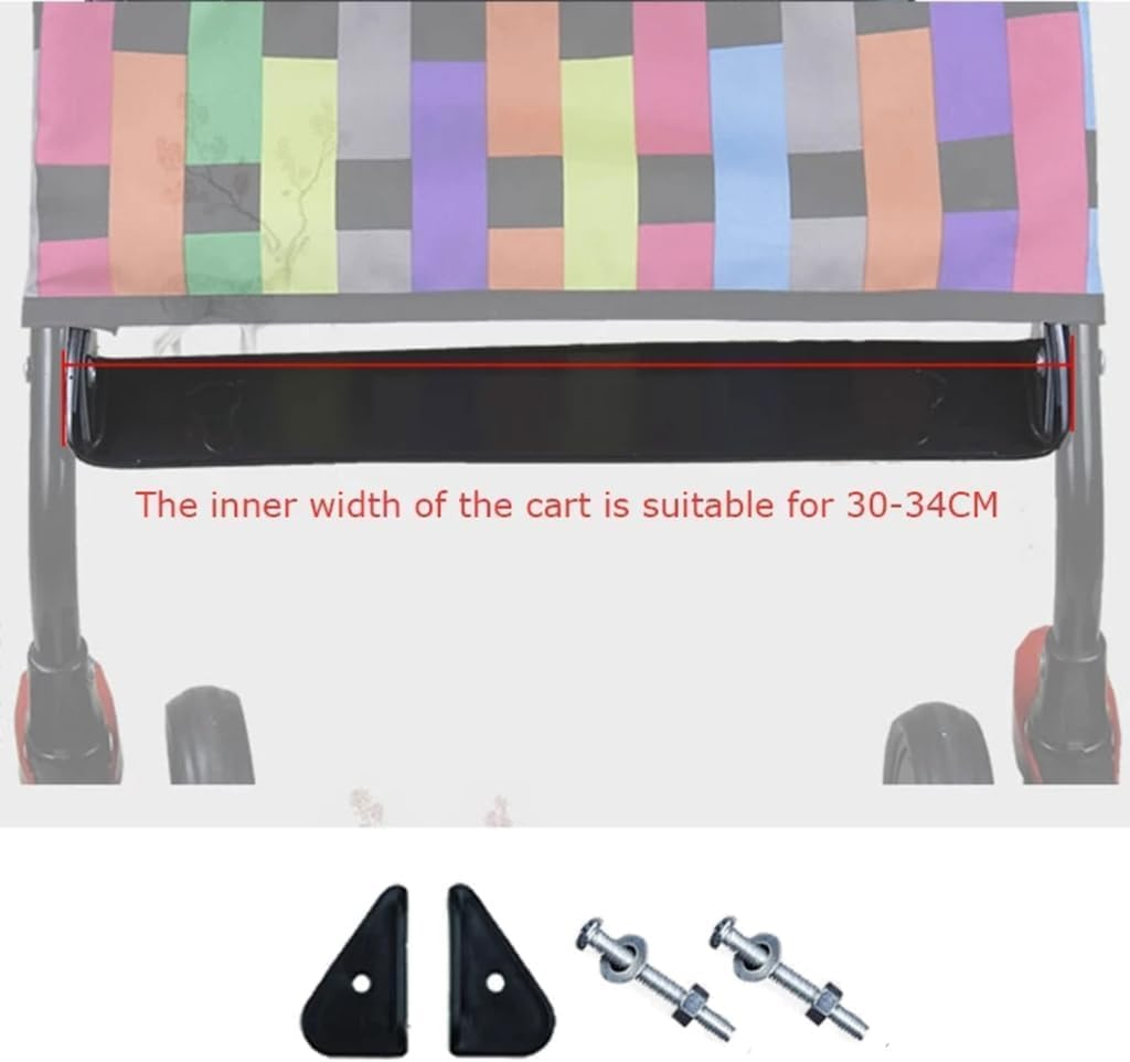 2Pcs Black Stroller Footrest Replacement Adjustable Stroller Extension Footboard Strollers and Accessories for Pushchair Seat Liners, Stroller Connectors Accessories (37Cm) image number 1