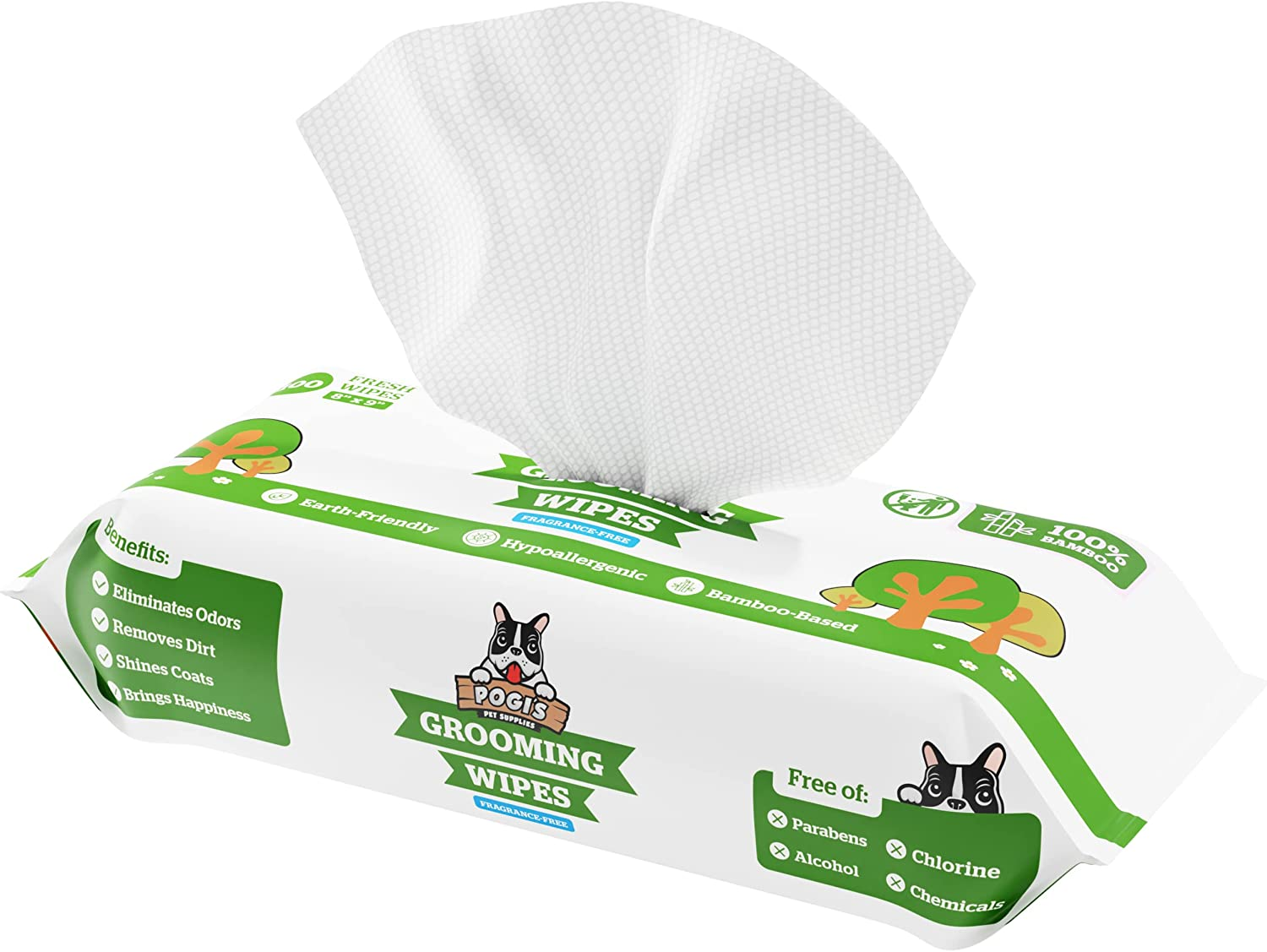 Pogi'S Dog Grooming Wipes - 100 Dog Wipes for Cleaning and Deodorising - Plant-Based, Hypoallergenic Pet Wipes for Dogs, Puppy Wipes - Quick Bath Dog Wipes for Paws, Butt, & Body - Fragrance Free image number 5