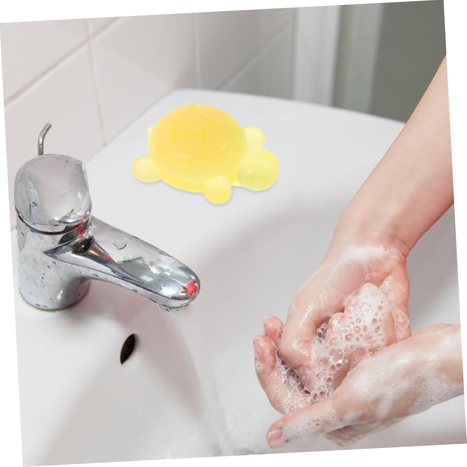 Mikinona 4Pcs Mild Formula Boys and Girls Body Soap Handmade Soap Bars for Boys Girls Turtle Shell Shape Essential Oil image number 2