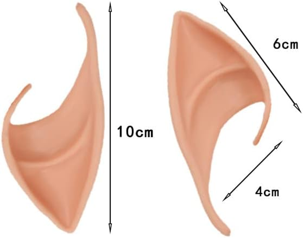 AIMALL Premium Elf Ears Costume Accessory - Authentic Rubber Elven Pixie Ears for Halloween, Cosplay, and Themed Parties - Fairy, Hobbit, and Demon Styles image number 6