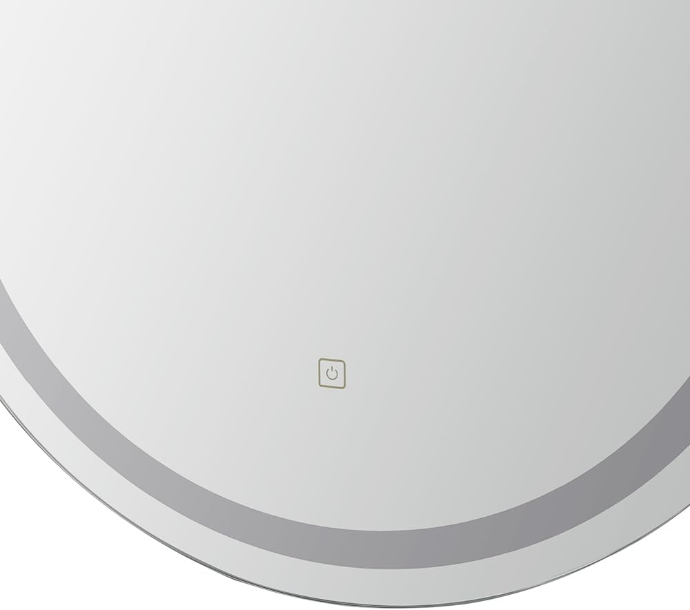 Embellir LED Wall Mirror, 50 X 75Cm Glass Frame Vanity Makeup Shower Bathroom Make up Mirrors with Light Wall-Mounted Decorative Hanging Room Decor for Home Bedroom Hallway, Oval image number 3