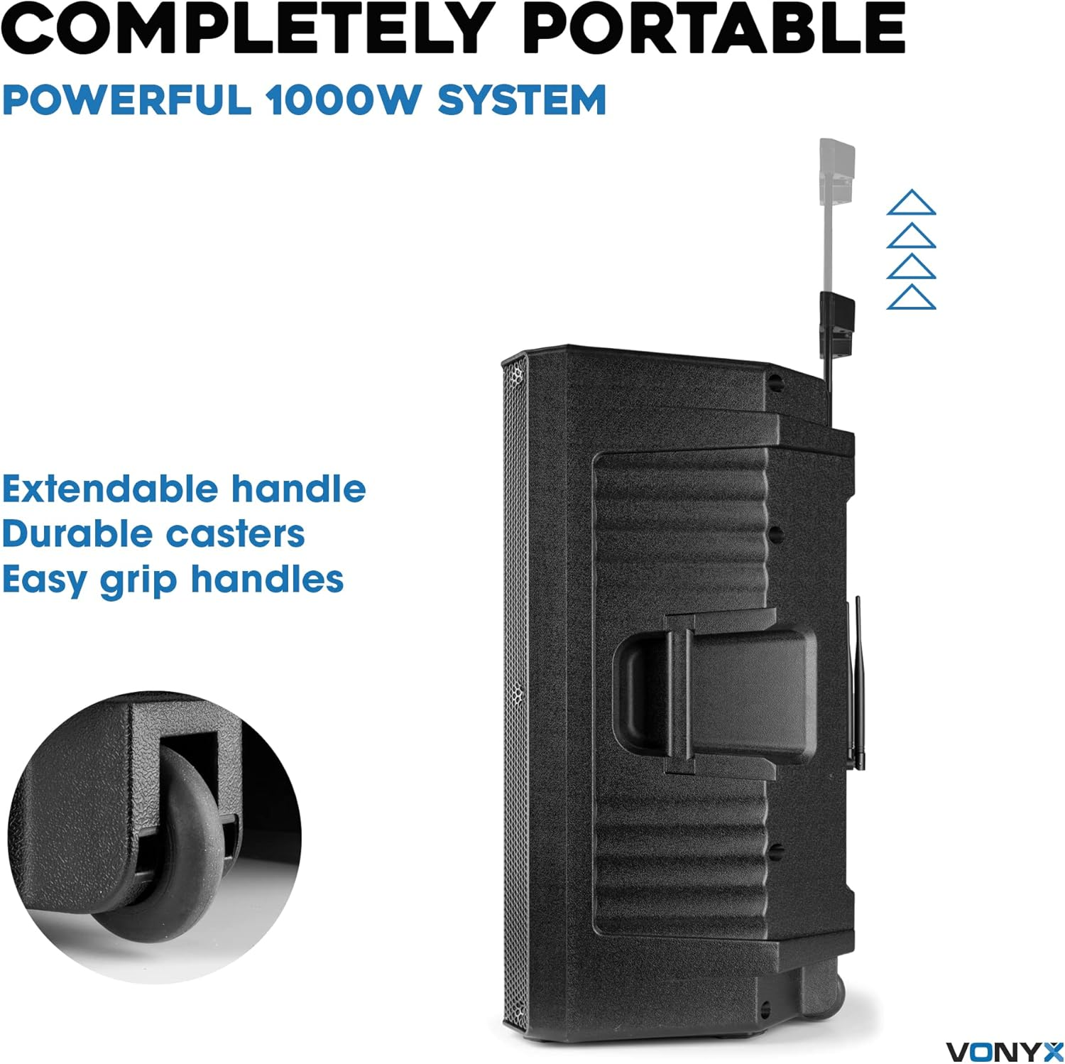 Vonyx VSA700-PA 15&Prime; Portable PA Speaker with Wireless Mics image number 5