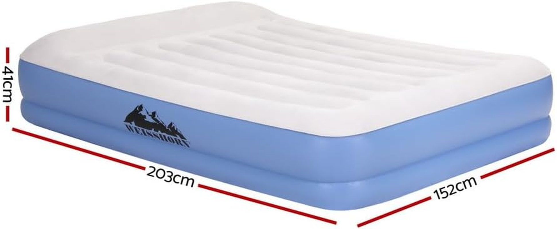 Weisshorn Air Mattress Inflatable Bed Built-In Pillow Pump Queen Air Bed 41Cm image number 1