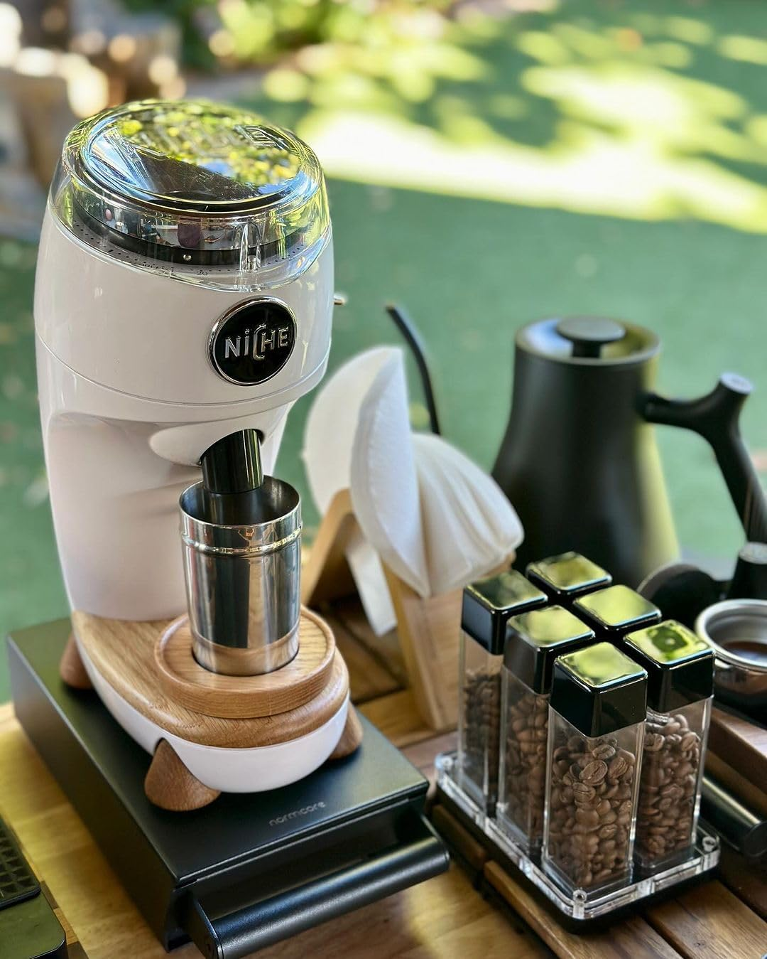 Normcore Espresso Knocker Drawer, under Grinder Knock-Out Drawer, Coffee Knock Box Drawer with Shock Absorbing Removable Knock Bar and Non-Slip Base, 304 Stainless Steel, Size: S image number 2