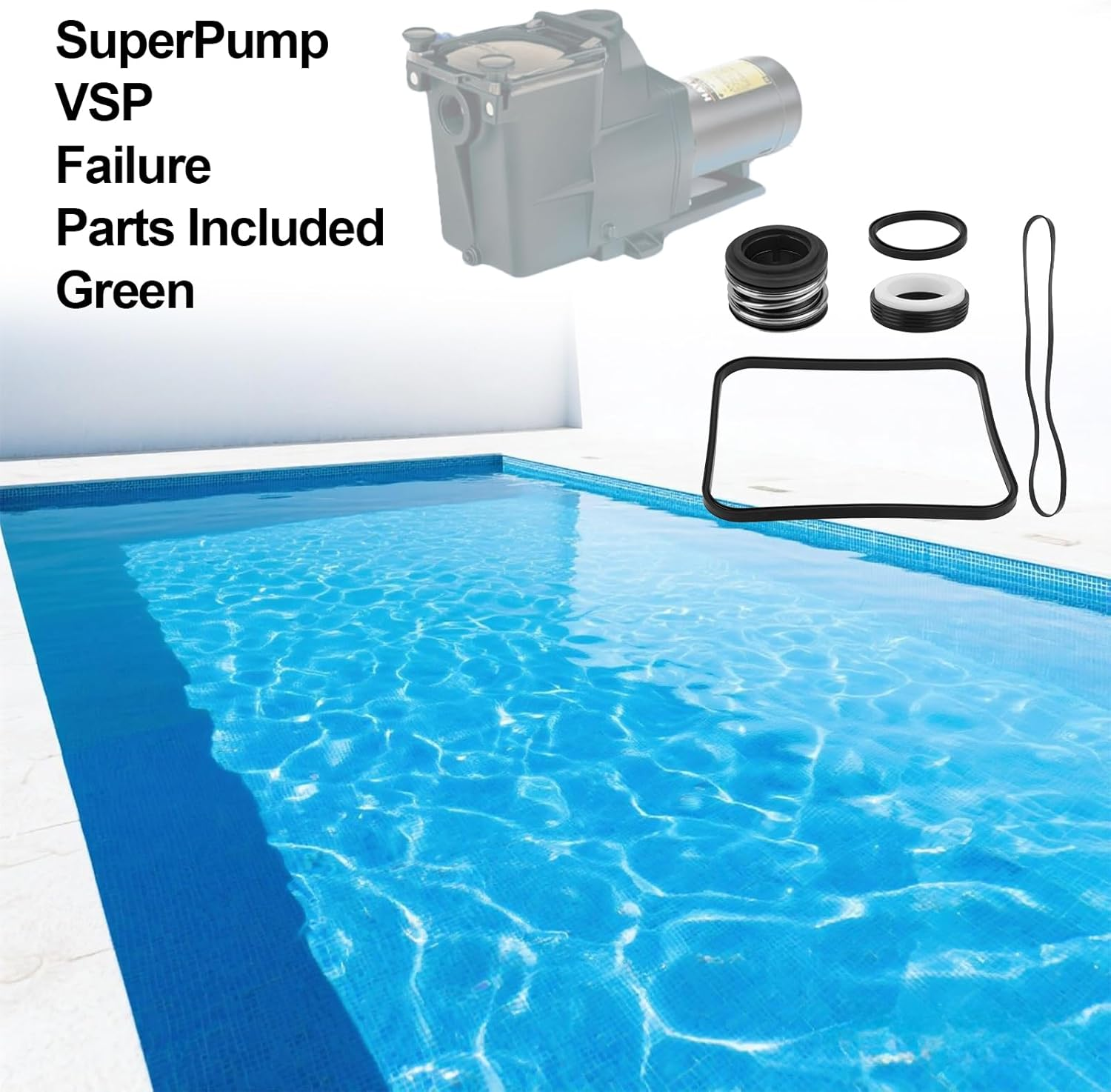 SPX1600TRA Super Pump Seal Kit for Hayward Go Kit 3, Replacement Parts for SP1600 / SP2600 Regular/X/Vsp Models / SPX1600TRA / SP1600Z2 / PS-201 / SPX1600R / SPX1600S / SPX1600T Pool image number 3