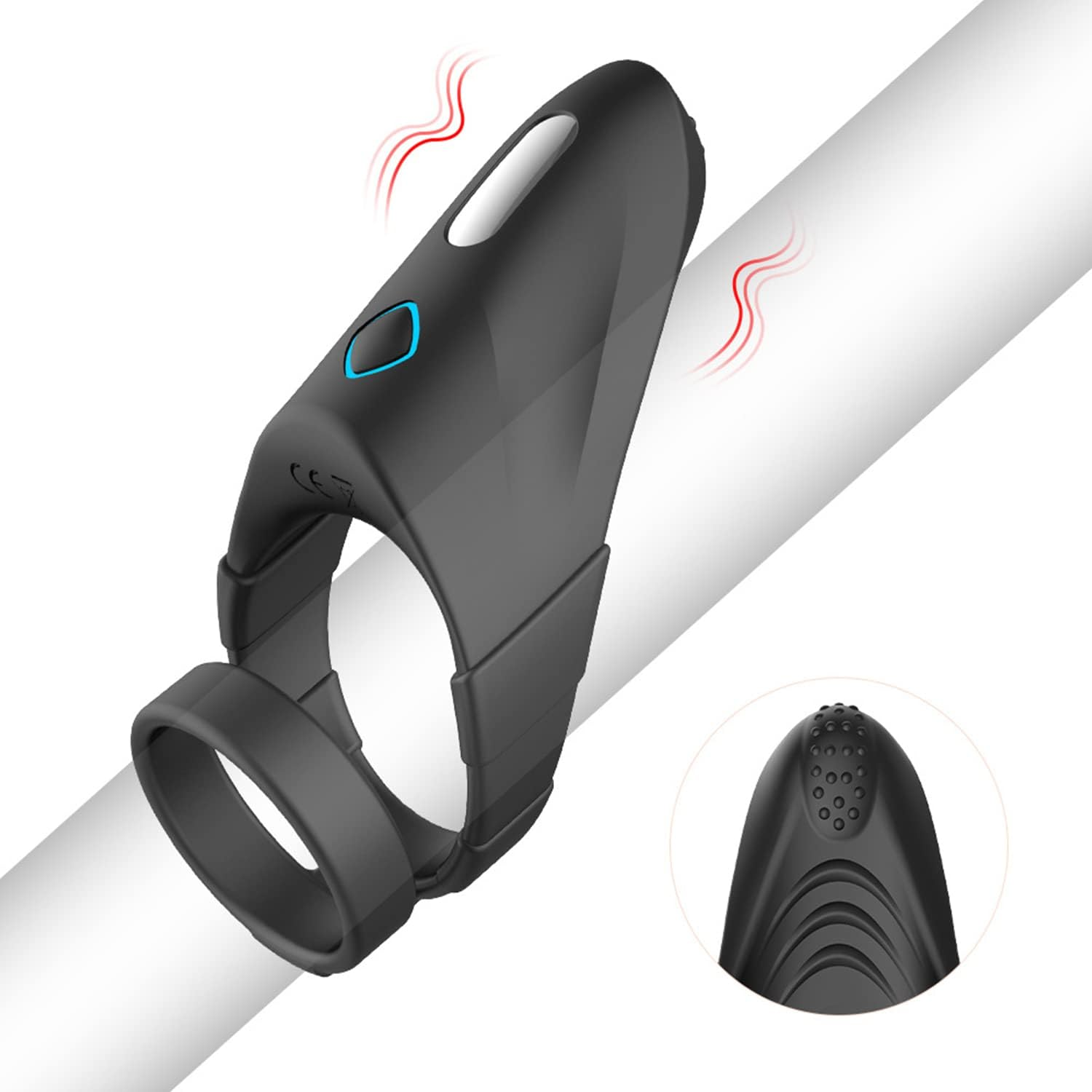 Multi-Frequency Electric Delay Ring Lock and Lasting Ring for Men or Couples Sports Premium Silicone