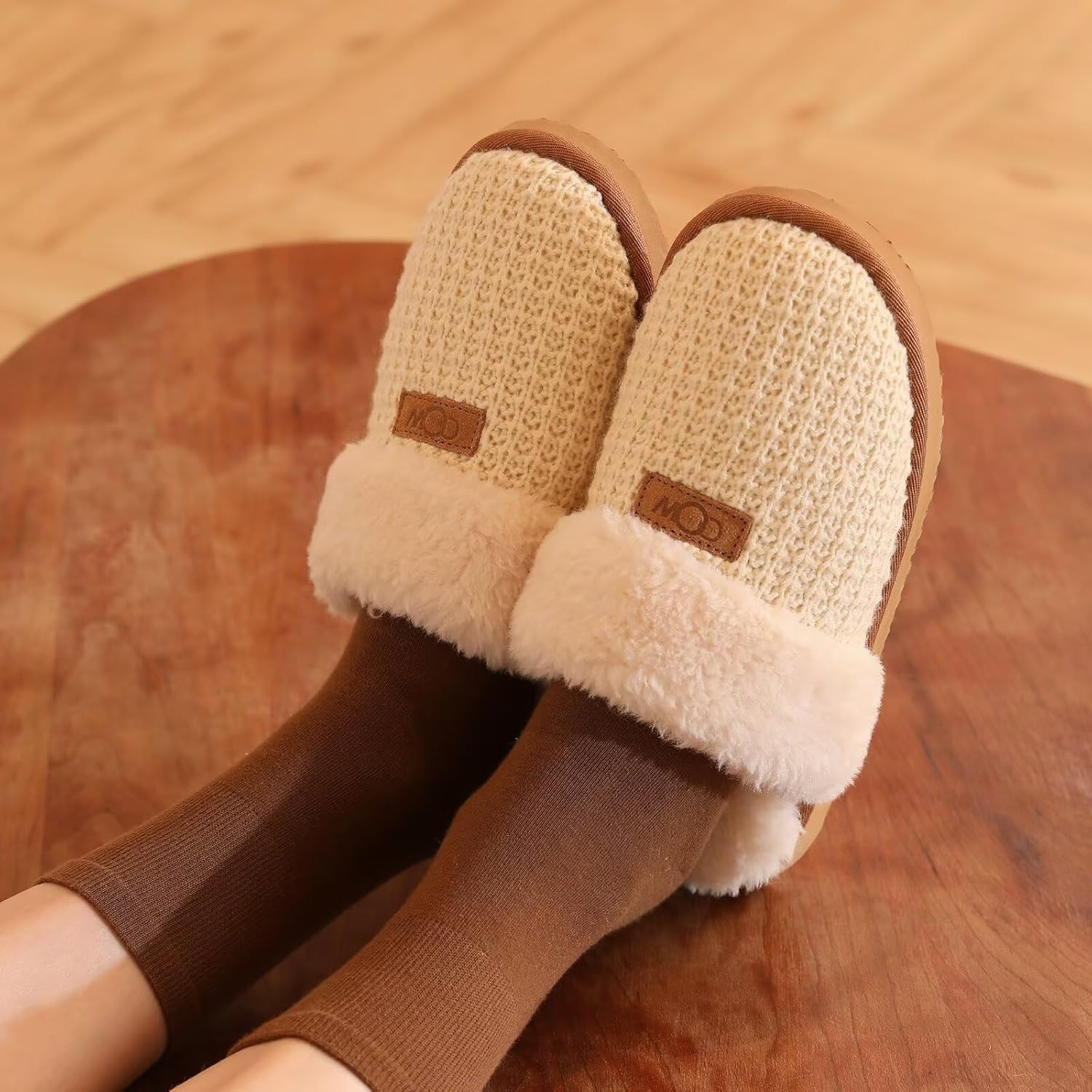 OOW Cozy House Slippers for Women with Memory Foam Soft Warm Fuzzy Slippers Women Home Womens Slipper Shoes for Indoor image number 3