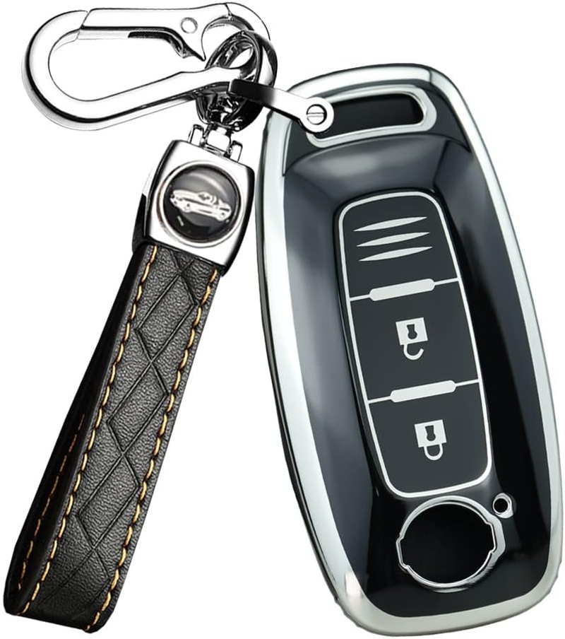 Ontto TPU Car Key Case Fit for Nissan Qashqai Altima Teana Ariya X-Trail T33 Qashqai J12 2022 2023 Smart Key Box Key Shell Key Holder Keychain Accessories Protector 3 Button