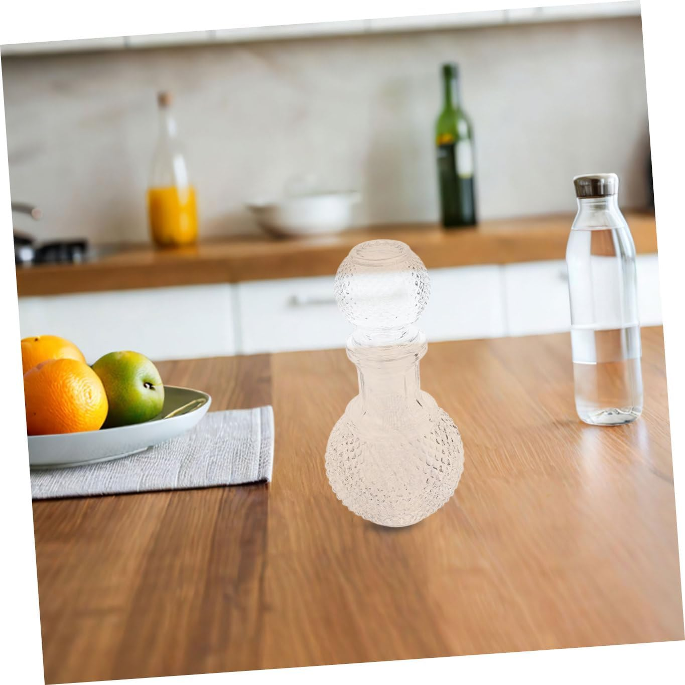 Gatuida Glass Liquor Bottle and Thickened Creative Wine Decanter 250Ml Glass Whiskey Decanter Set for Home Bar and Dinner Serving, 2Pcs image number 6