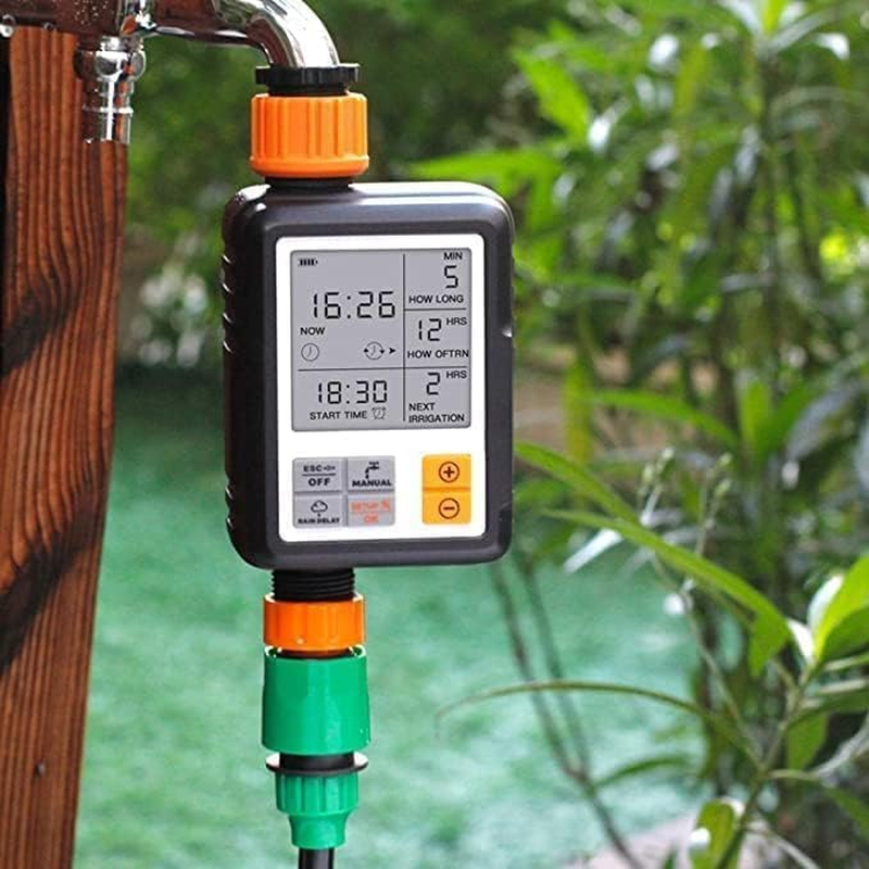 Digital Water Timer, Sprinkler Timer Programmable, Garden Hose Timers for Watering Large LCD Display, Manual Irrigation Mode, IP65 Waterproof Lawn Patio Farm image number 1