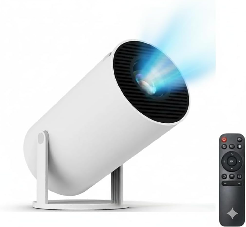 Mini Smart Portable Projector 4K Support, 7000 Lumens, Android 11 OS, Wifi 6 & Bluetooth 5.0, 180&deg; Rotatable, Auto Keystone Home Theater Movie Projector for Outdoor/Indoor image number 5