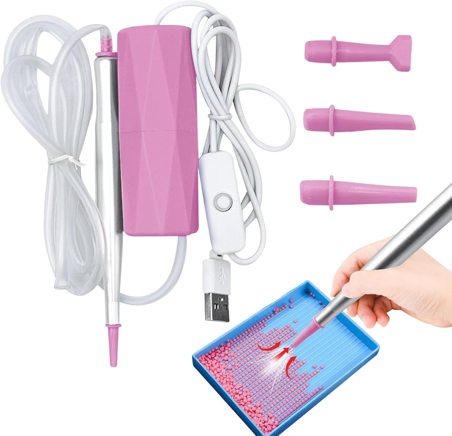 Rrlihjgu Nail Design Tools Kit - Electric Pen with Suction - Craft Supplies for Drawing, Art, Embroidery, Crafts, Adults, Beginners and More image number 5