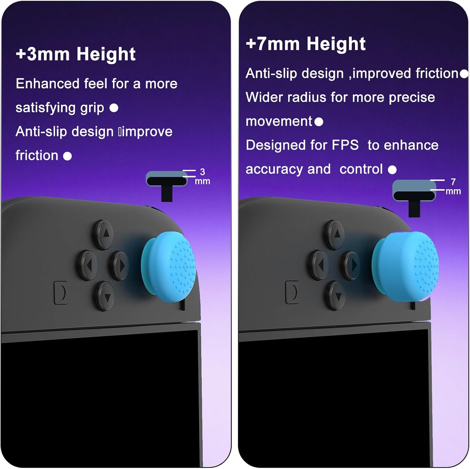 12 Pack Thumb Grips for Nintendo Switch 2 (2025) - Anti-Slip Joystick Covers, Prevent Wear & Tear, Enhance Control & Grip image number 6