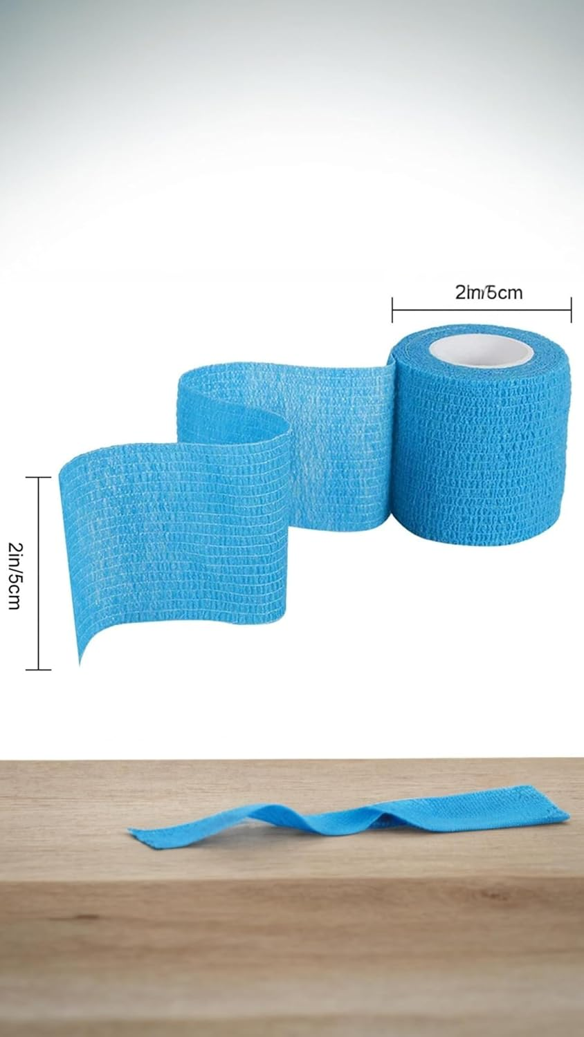 Honwor 12 Rolls Self-Adherent Cohesive Bandage Wrap for S & Sports - Elastic, Water-Resistant, Breathable for Wrist, Ankle Support & Recovery (10 Colors)