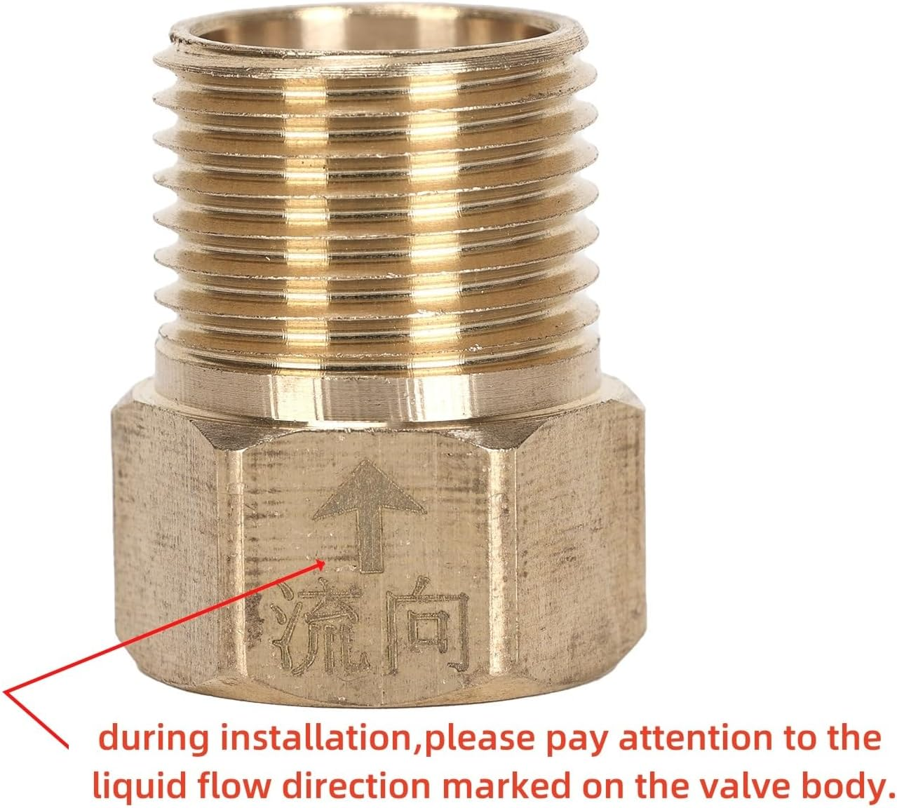 Ruimou 4Pcs Brass Check Valve G Thread (1/2 Inch Female to 1/2 Inch Male) with Washer for Water Heaters Tanks Towers Toilets Intake Systems Backflow Preventer image number 3