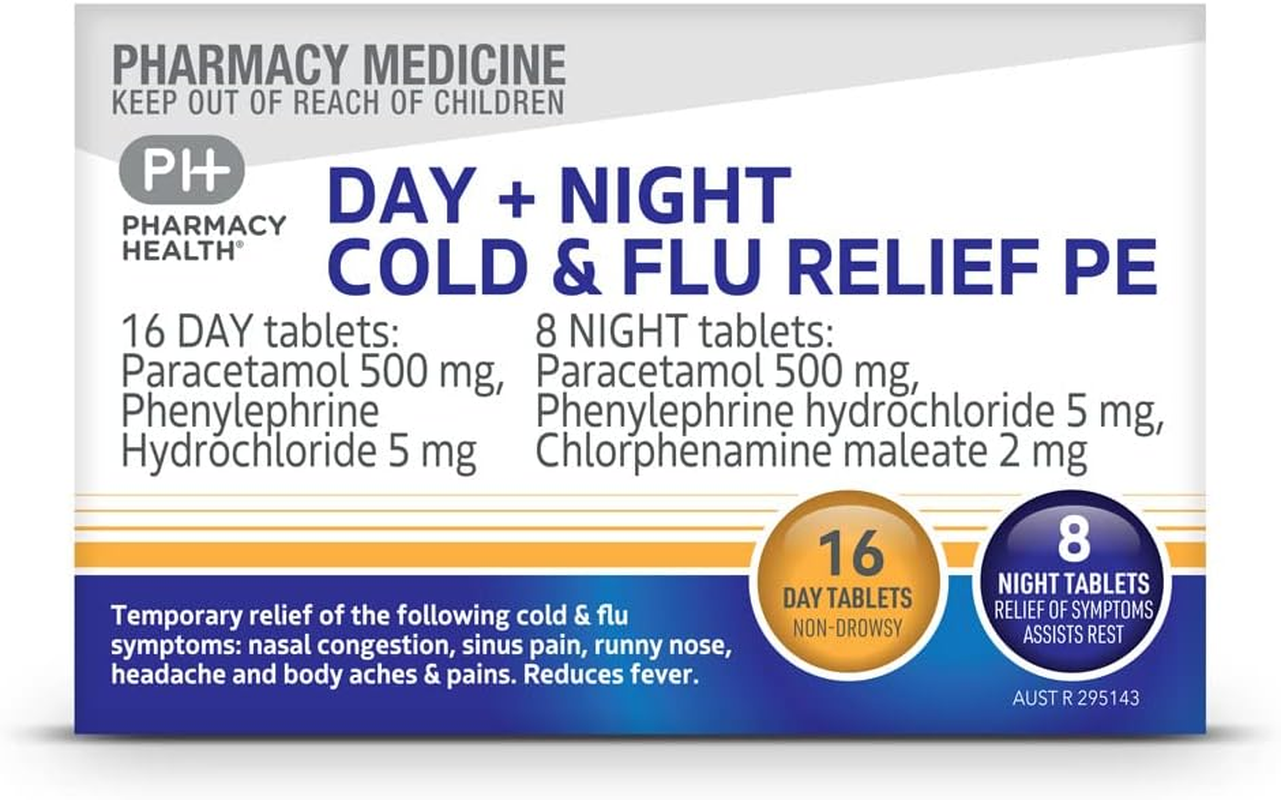 Pharmacy Health DAY + NIGHT COLD & FLU PE 24 TAB