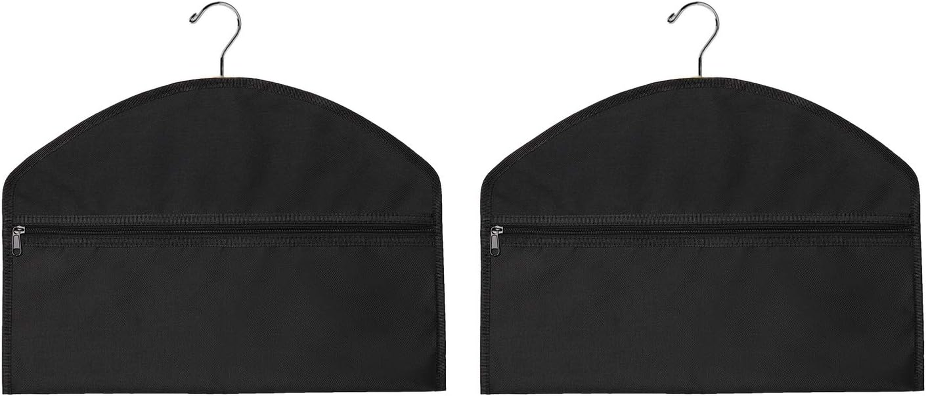 YELAIYEHAO 2 Pcs Hanger Diversion Safe Hidden Pocket Safe, Fits under Hanging Clothes with Pocket to Hide Valuables (Middle, Black)