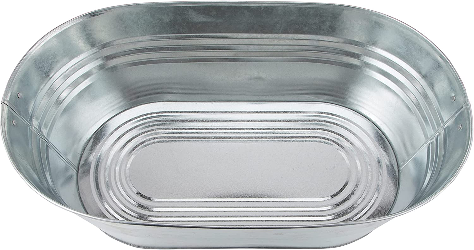 Katai Galvanized Steel Drinks Bucket - Oval, 5.5 Gallon Rustic Style Drinks Tub, Carry Handles - with Bottle Opener image number 6