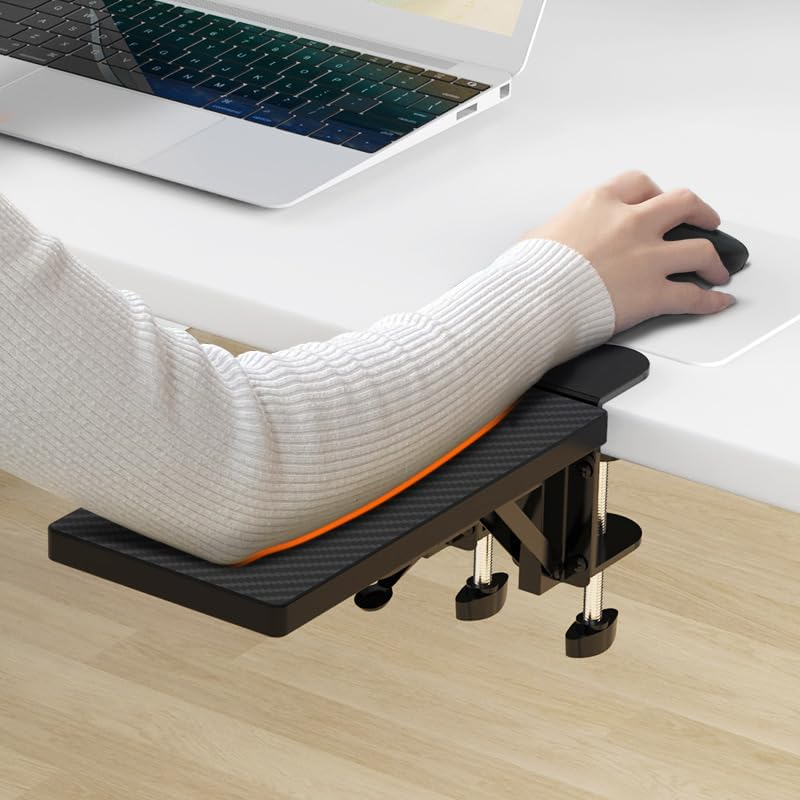 Computer Arm Rest for Desk, Suitable for Office Desks, Sturdy Mouse Arm Support, Computer Desk Extender, Suitable for Home and Office (Black, One Size)