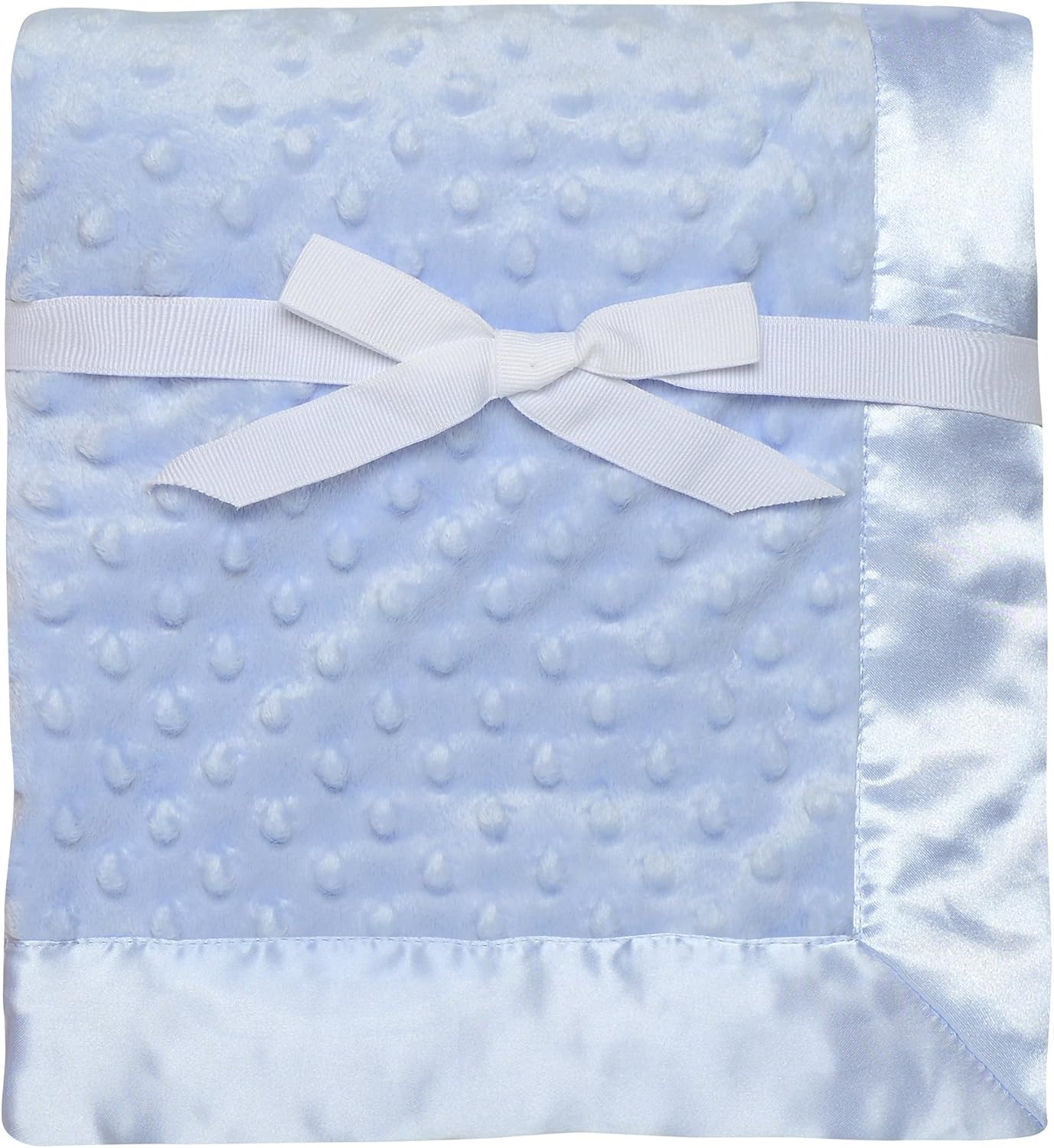 Baby Starters Textured Dot Blanket with Satin Trim, Pink 30" X 40"