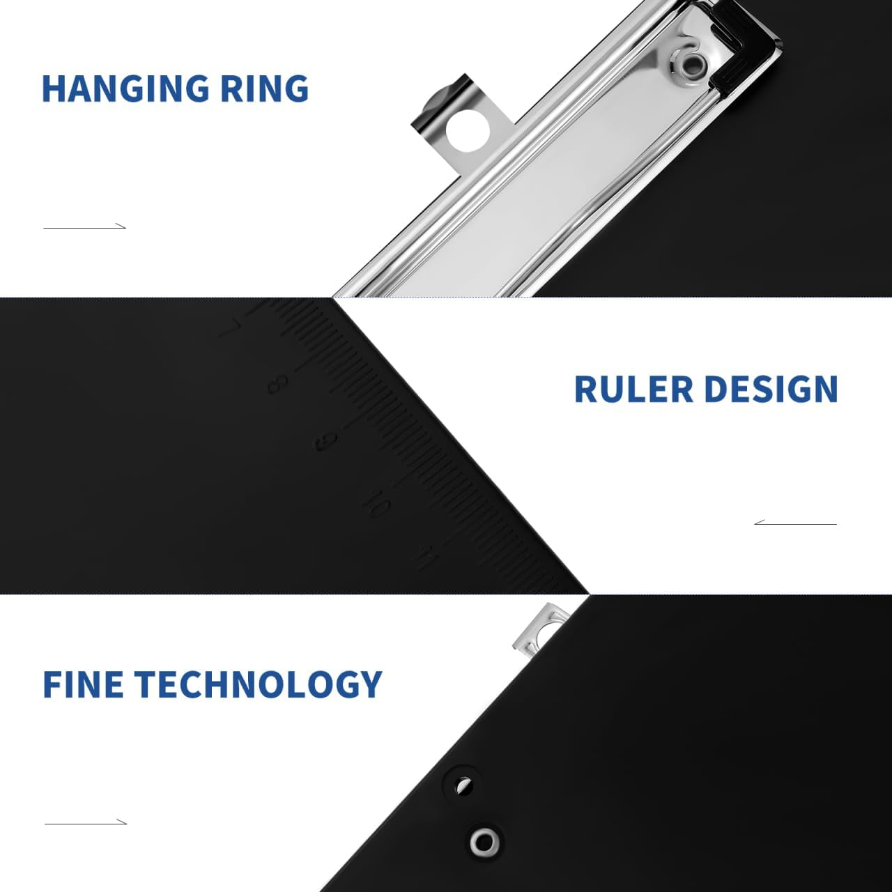 Gadpiparty Horizontal Clipboard Drawing Pad Clipboard Writing Pad Hanging File Folders Clip Board Metal A3 Water Proof A3 Clipboard