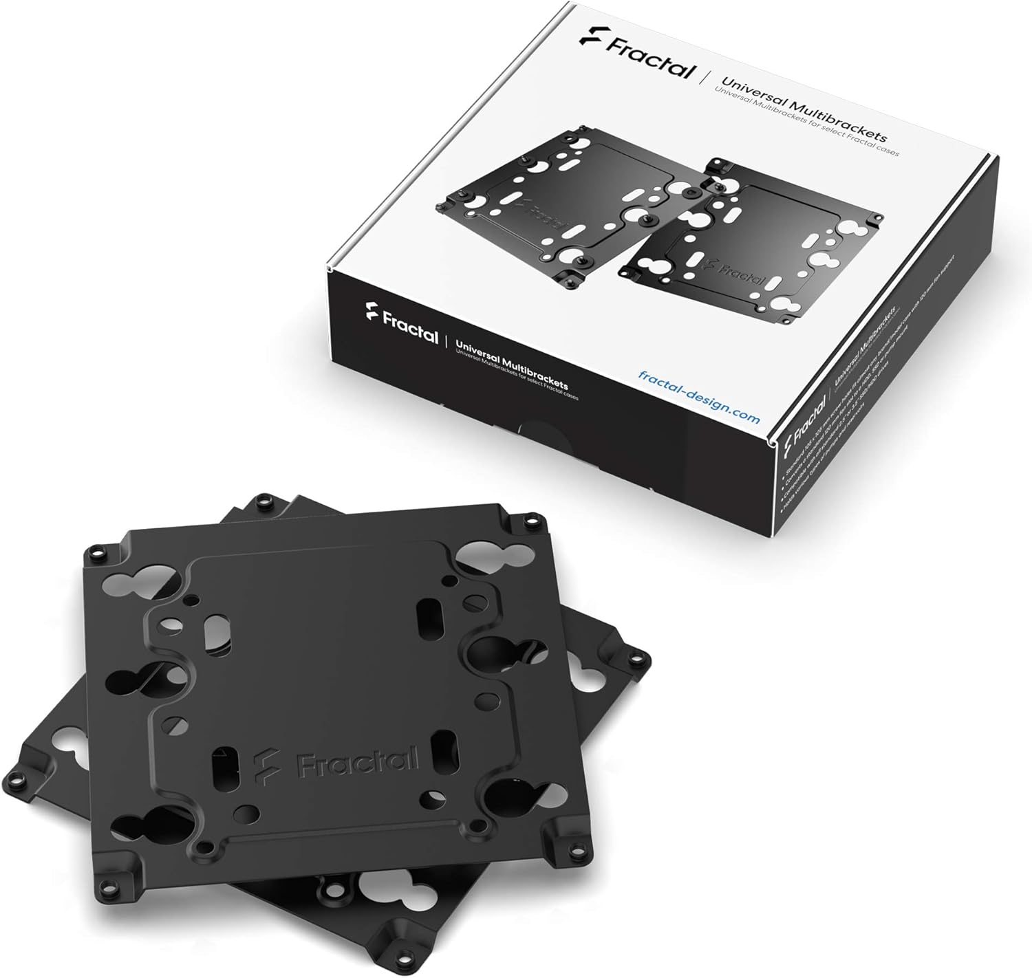 Fractal Design Universal Multibracket Mounting Adapter Kit - Mounts One 3.5"/2.5" HDD/SSD Drive or Water-Cooling Pump/Reservoir to a Standard 120 Mm PC Case Fan Vent - Black (2 Pack) image number 3